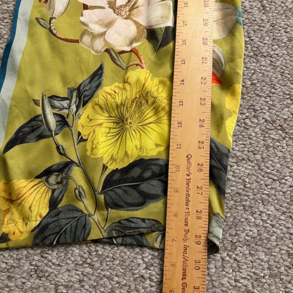 Arratta French Riviera pants bright green floral wide leg size medium - Picture 6 of 8